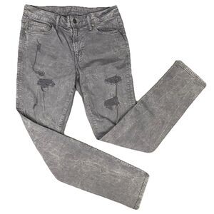 American‎ Eagle Outfitters Slim Fit AirFlex Gray Wash Jeans Distressed Mens 34